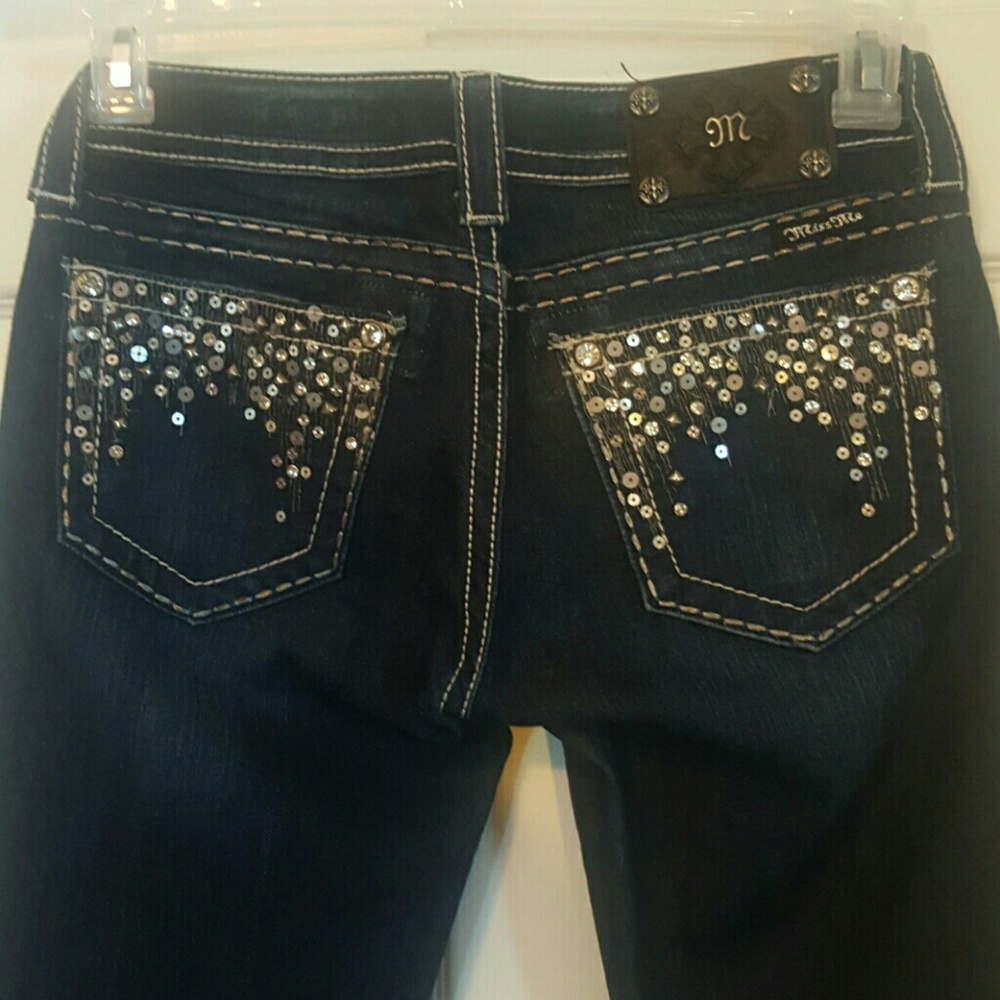 Miss Me dark was jeans.  Worn once.